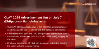 CLAT 2025 Advertisement Out on July 7 @consortiumofnlus.ac.in, Application Tentatively Starts in July